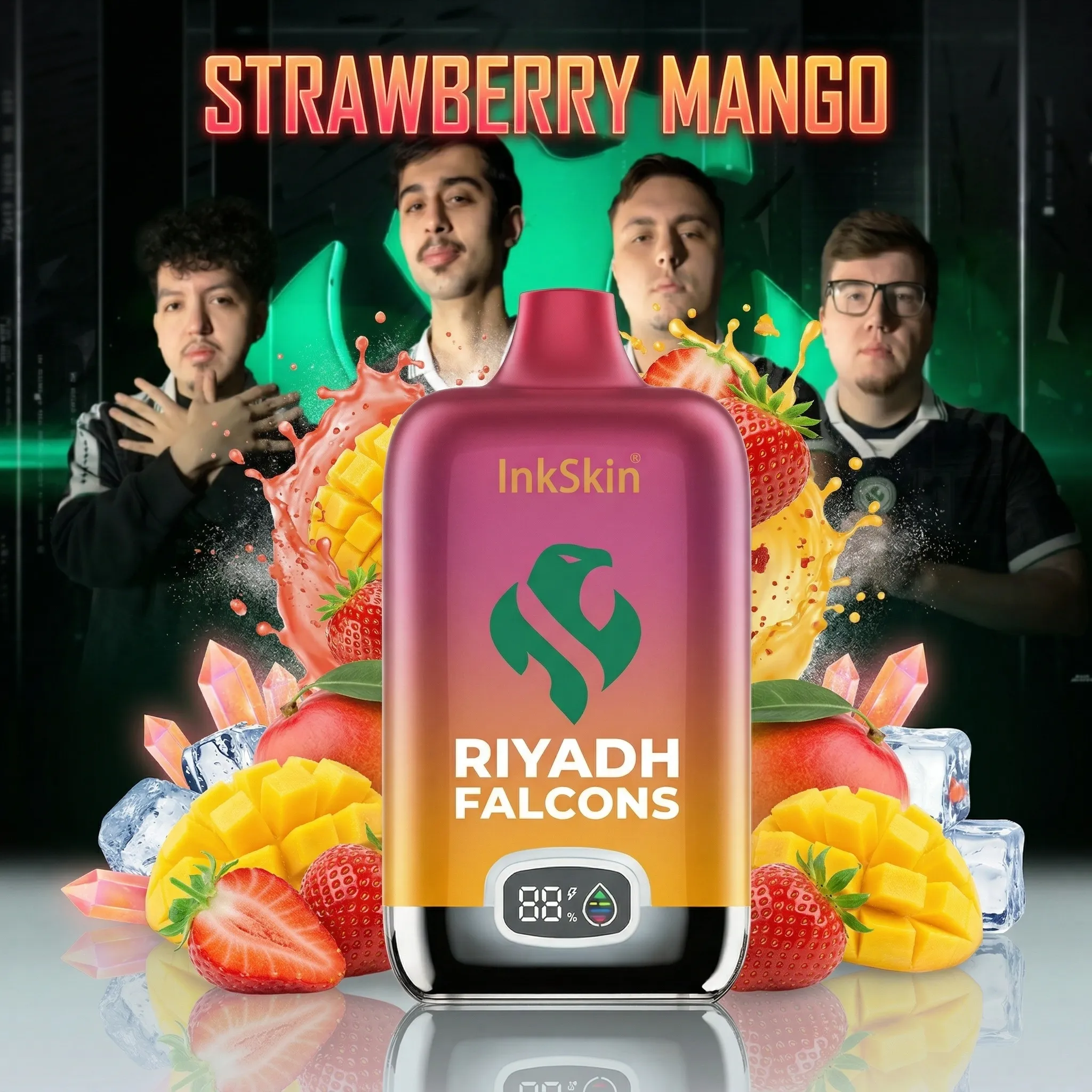Riyadh Falcons team - ⭐InkSkin Digital Box 12000 Puffs - 10+ Flavour Choices ???