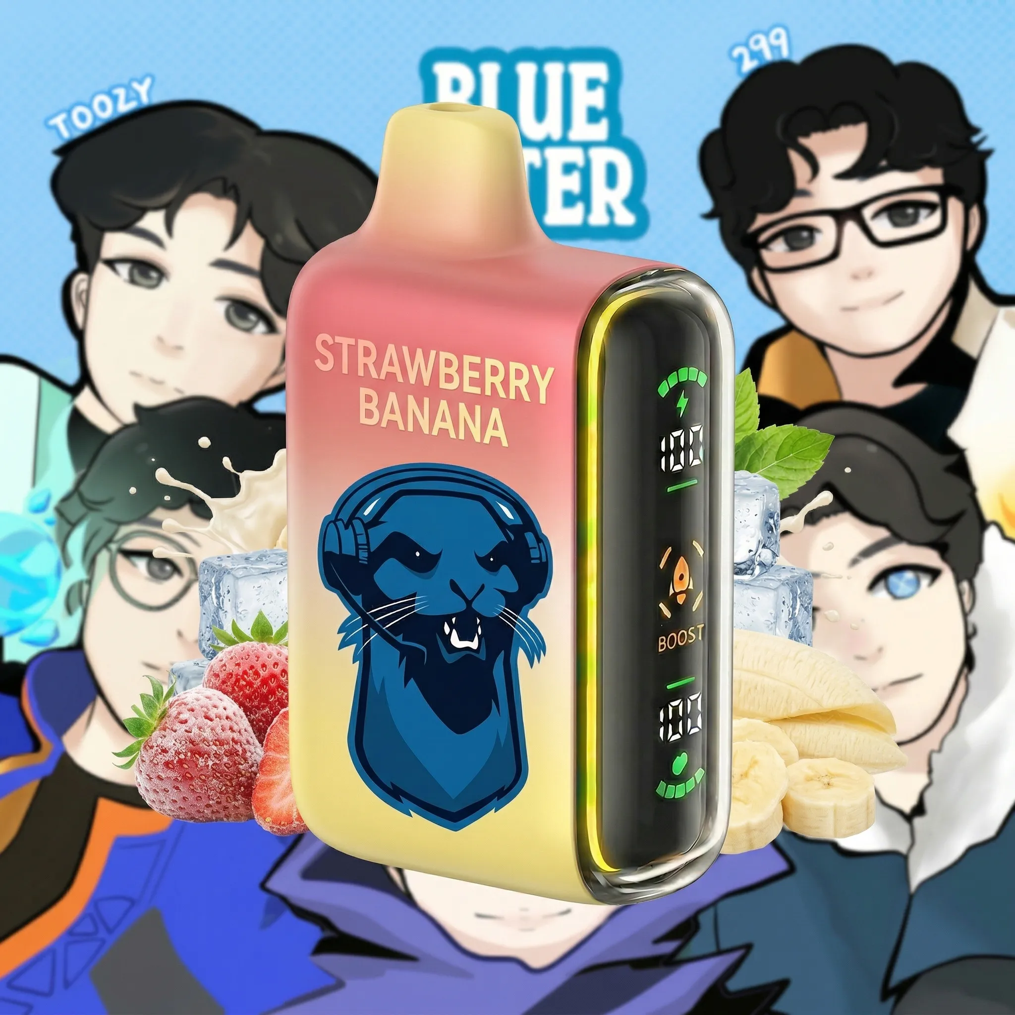 Blue Otter team - ?InkSkin Pulse 15000 Puffs new - 10+ Flavour Choices ???