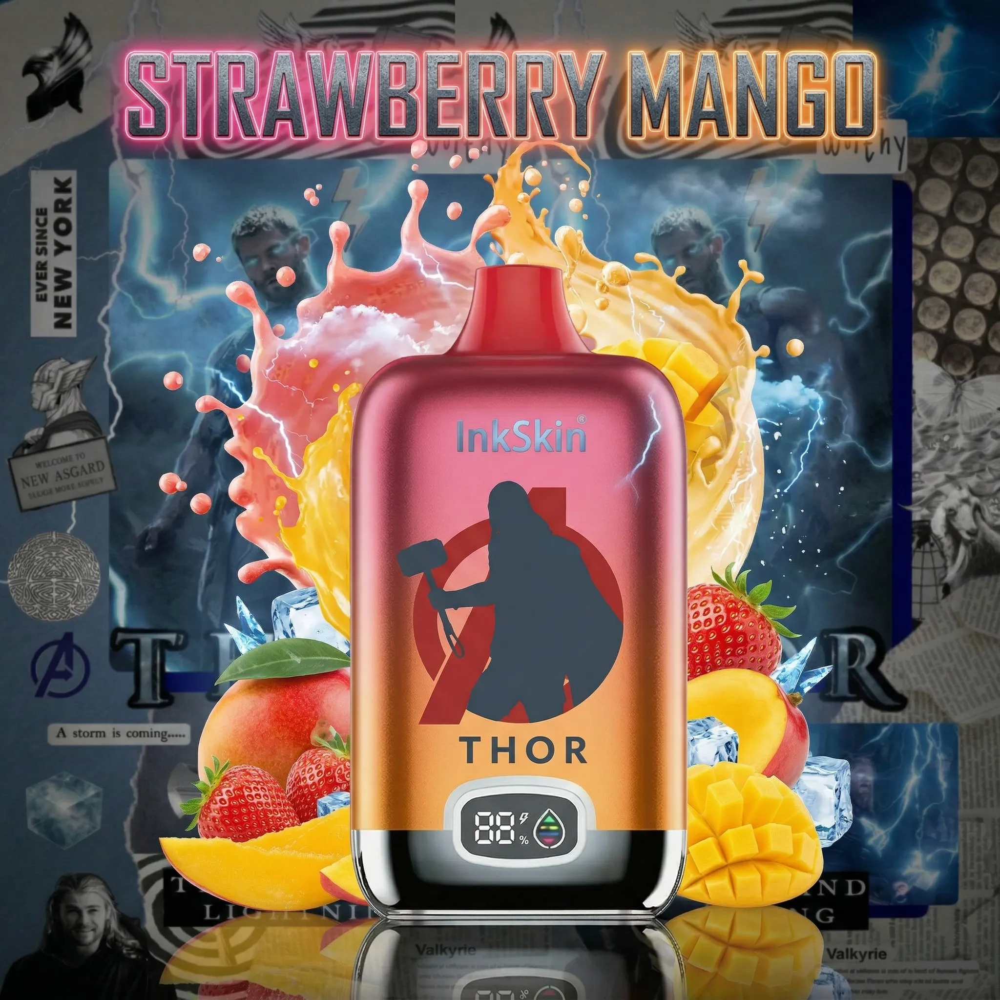 Thor - ⭐InkSkin Digital Box 12000 Puffs - 10+ Flavour Choices ???