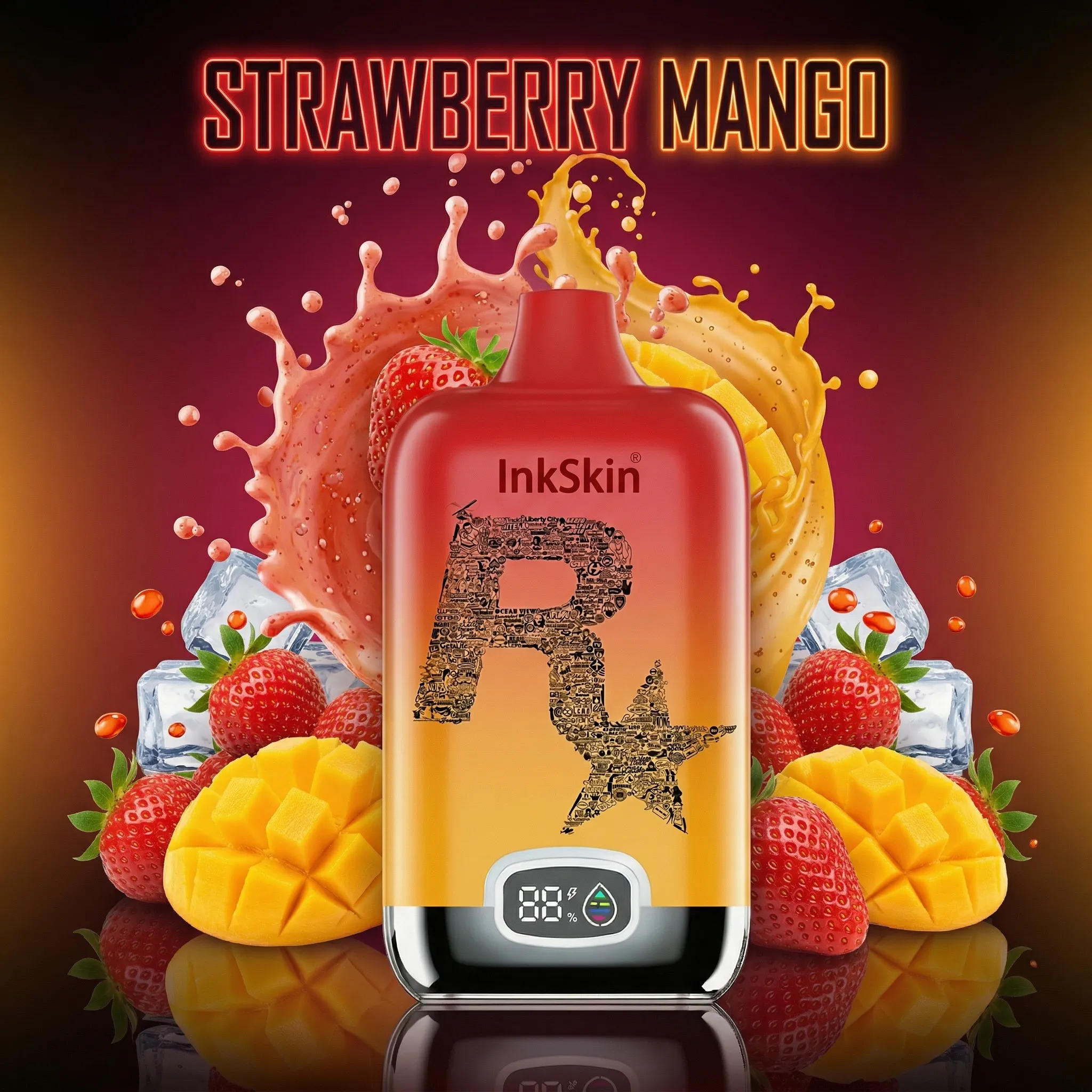 Rockstar Heritage Collage - ⭐InkSkin Digital Box 12000 Puffs - 10+ Flavour Choices ???