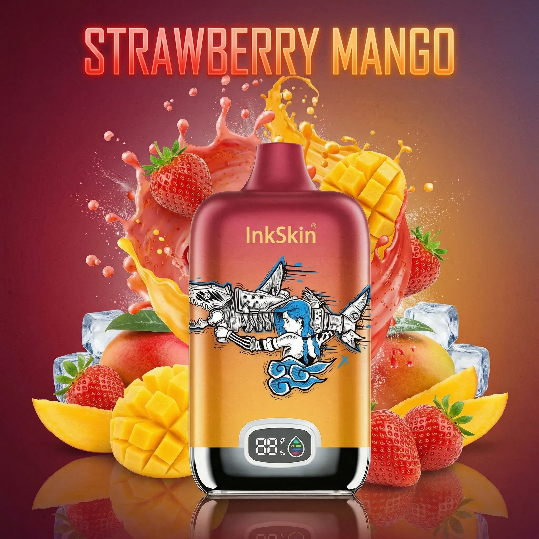 Jinx Rocket - ⭐InkSkin Digital Box 12000 Puffs - 10+ Flavour Choices ??? Jinx Rocket - ⭐InkSkin Digital Box 12000 Puffs - 10+ Flavour Choices ???