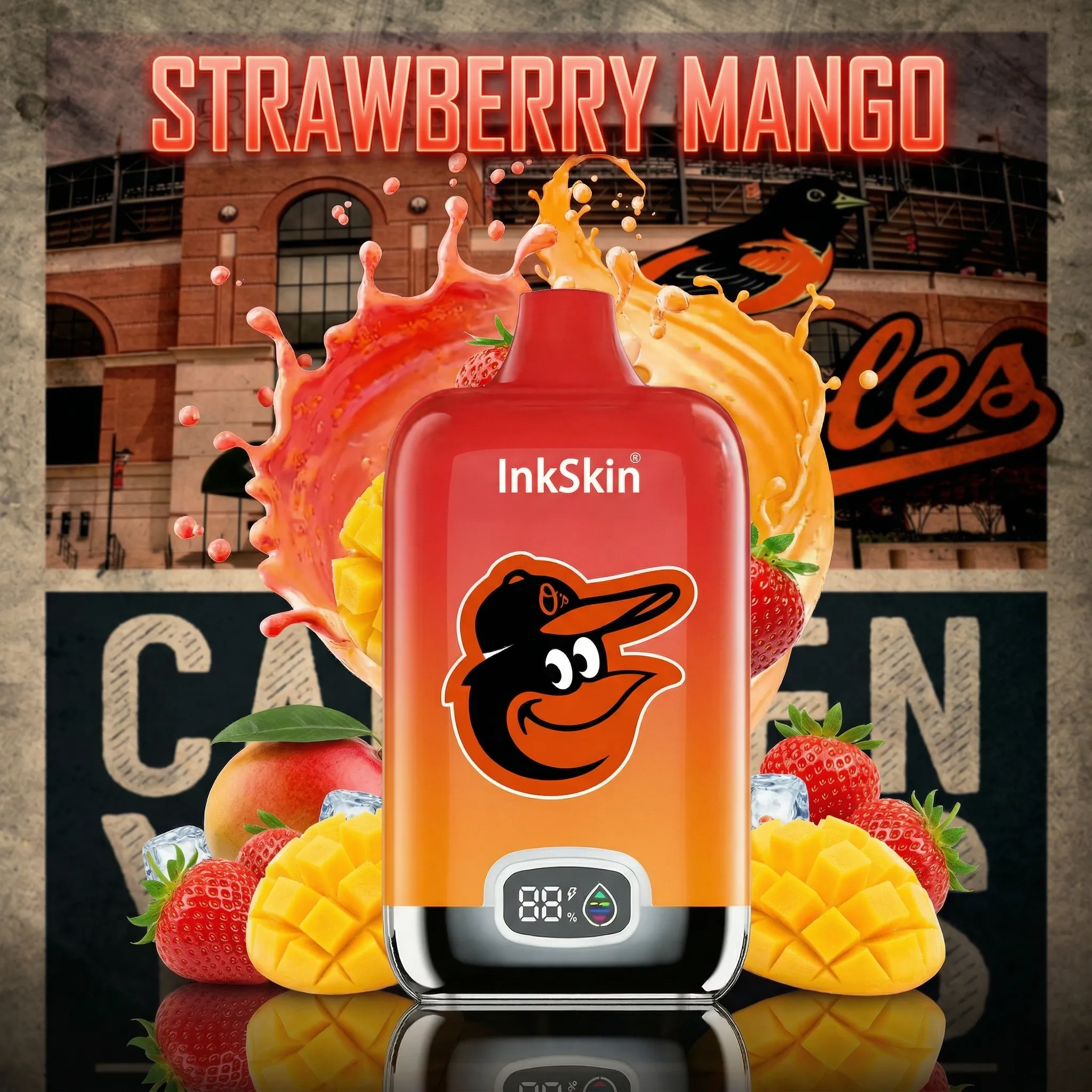 Baltimore Orioles - ⭐InkSkin Digital Box 12000 Puffs - 10+ Flavour Choices ??? Baltimore Orioles - ⭐InkSkin Digital Box 12000 Puffs - 10+ Flavour Choices ???