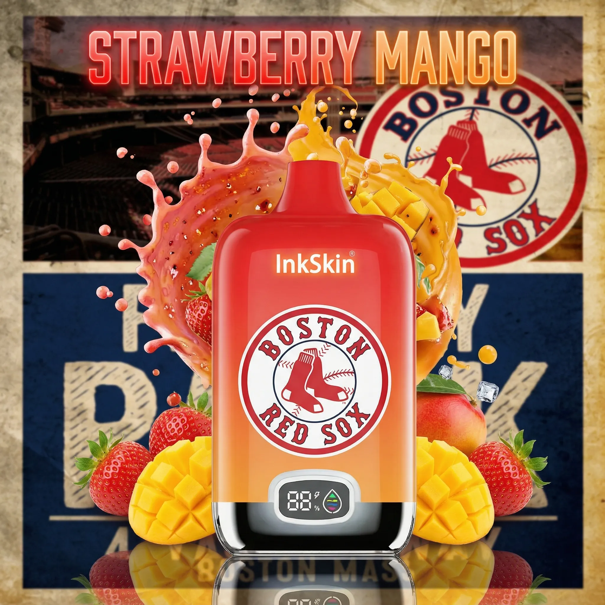 Boston Red Sox - ⭐InkSkin Digital Box 12000 Puffs - 10+ Flavour Choices ???