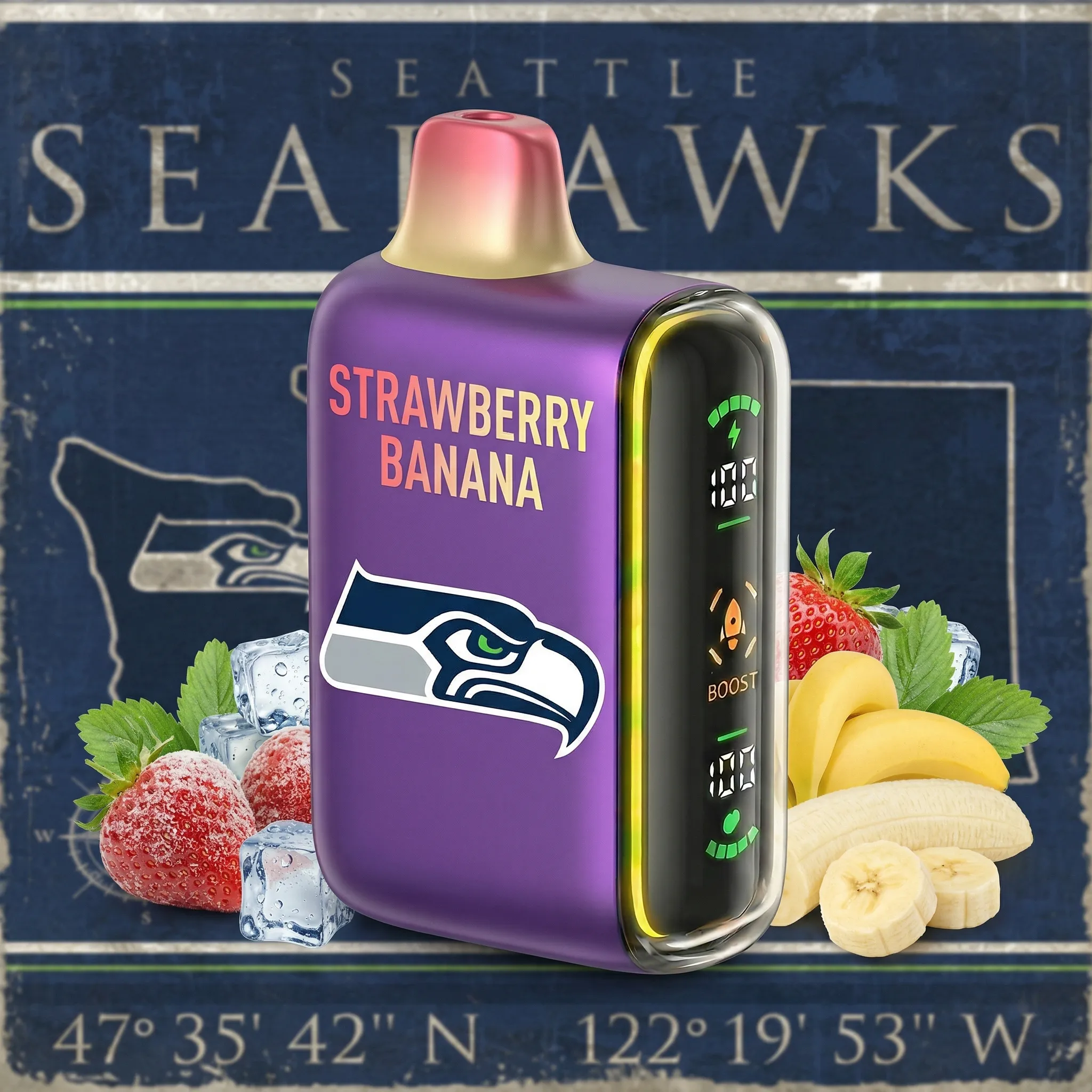 Seattle Seahawks - ?InkSkin Pulse 15000 Puffs new - 10+ Flavour Choices ???