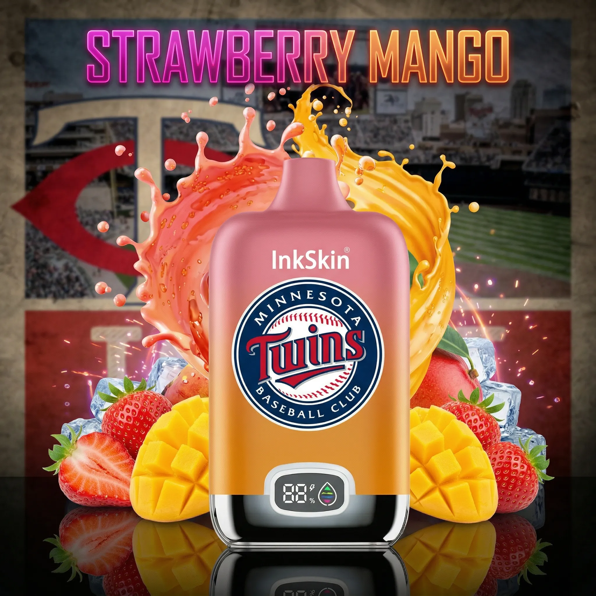 Minnesota Twins - ⭐InkSkin Digital Box 12000 Puffs - 10+ Flavour Choices ???