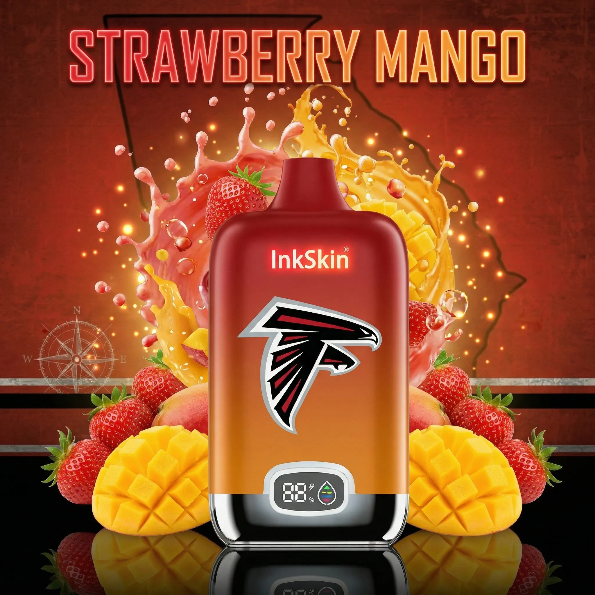 Atlanta Falcons - ⭐InkSkin Digital Box 12000 Puffs - 10+ Flavour Choices ???