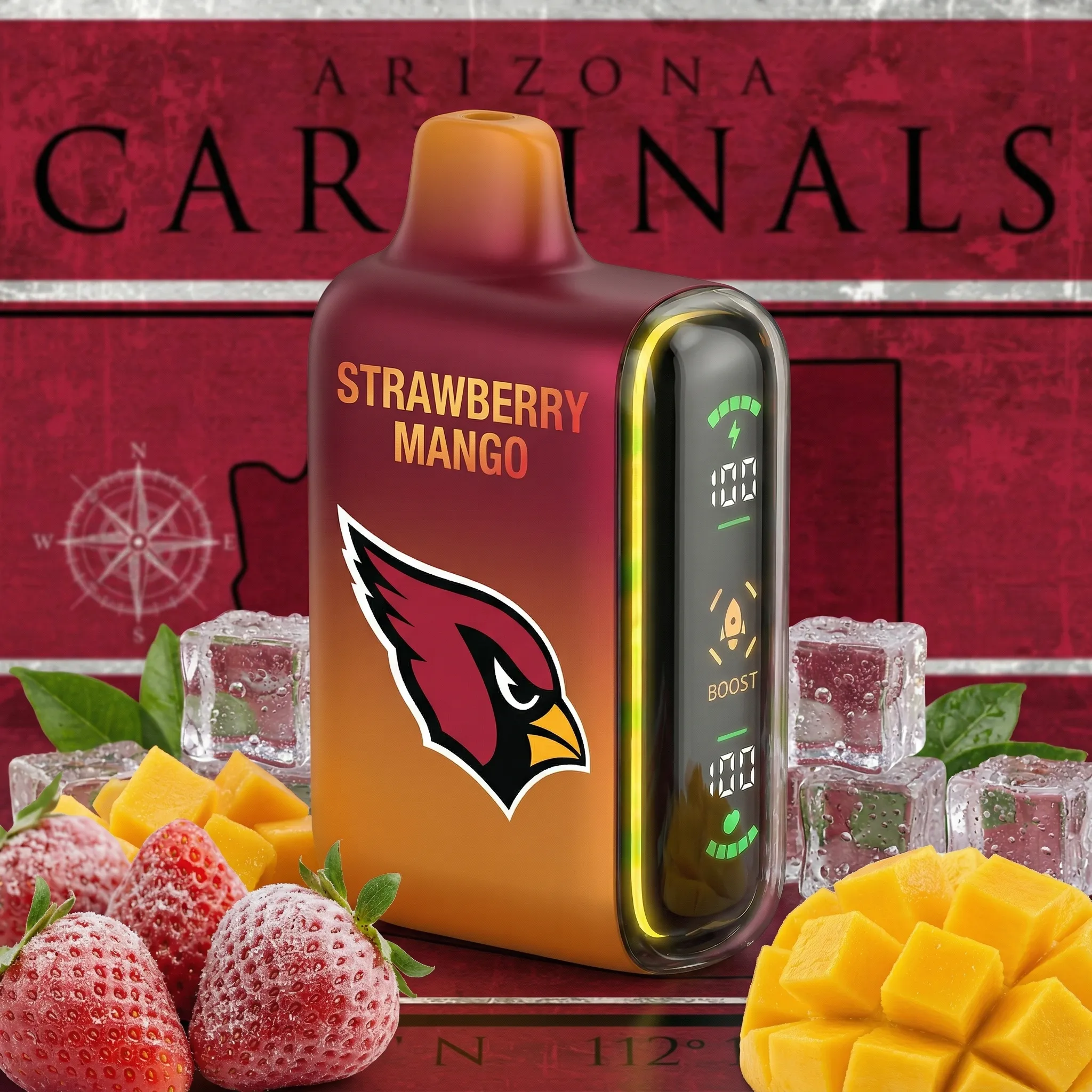 Arizona Cardinals - ?InkSkin Pulse 15000 Puffs new - 10+ Flavour Choices ???