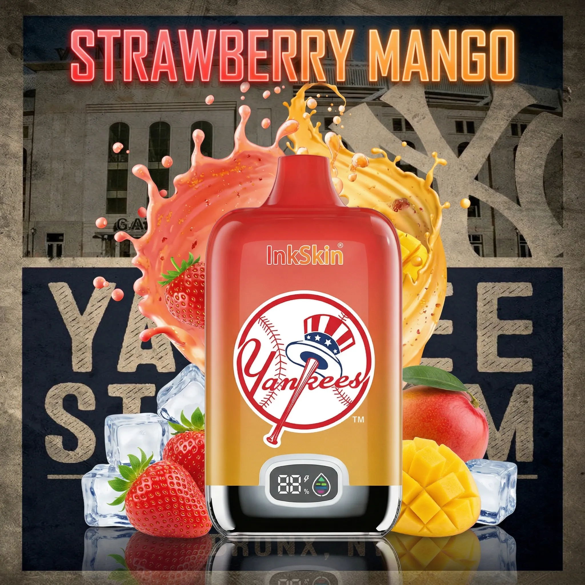 New York Yankees - ⭐InkSkin Digital Box 12000 Puffs - 10+ Flavour Choices ??? New York Yankees - ⭐InkSkin Digital Box 12000 Puffs - 10+ Flavour Choices ???