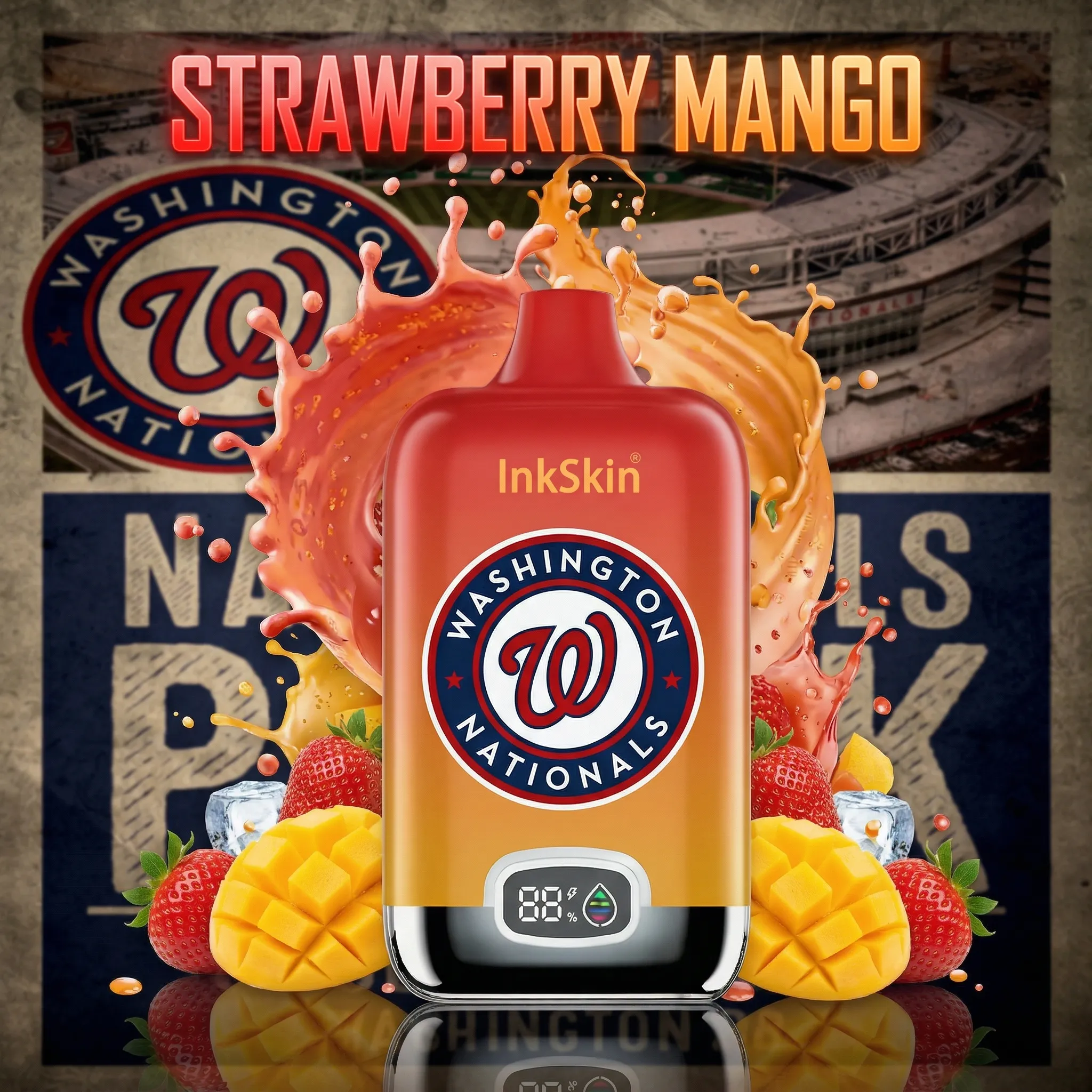 Washington Nationals - ⭐InkSkin Digital Box 12000 Puffs - 10+ Flavour Choices ???