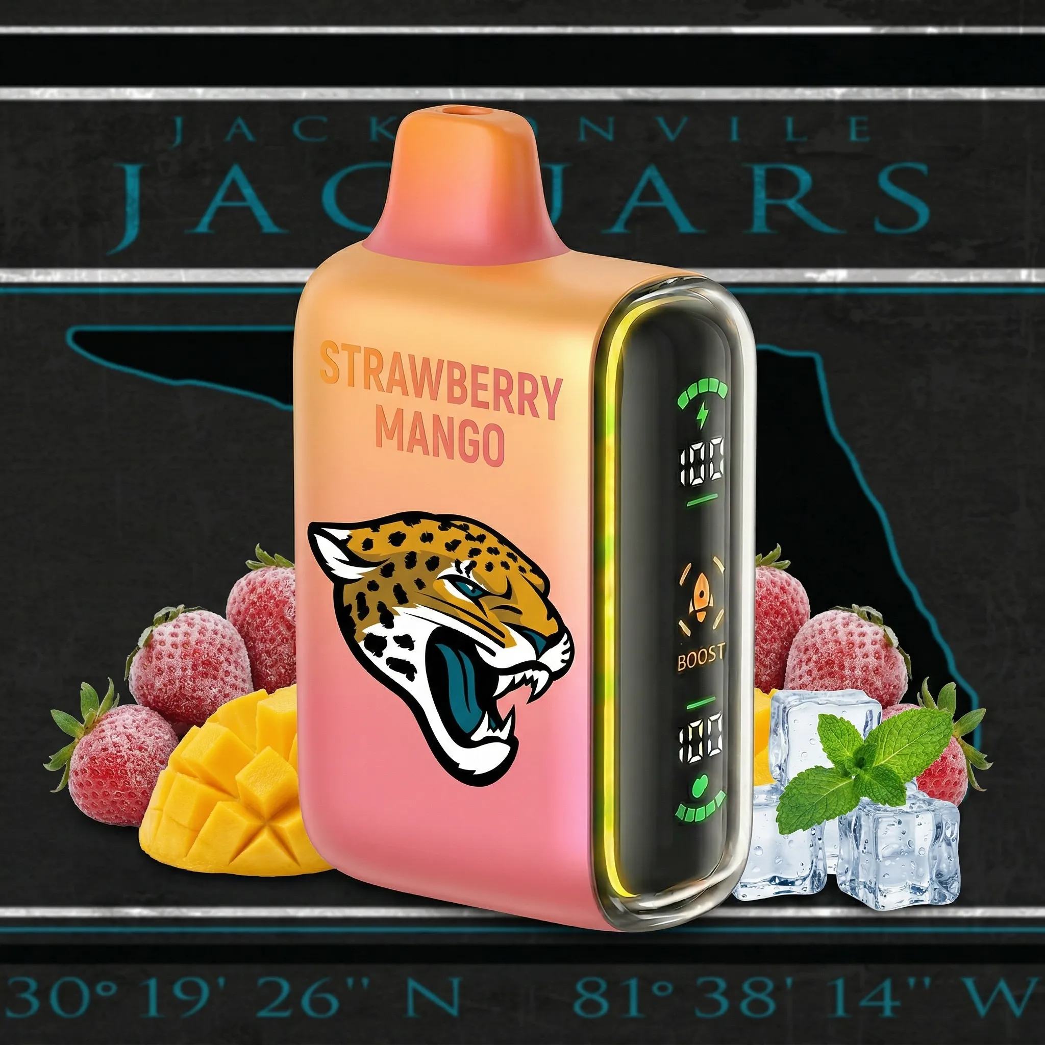 Jacksonville Jaguars - ?InkSkin Pulse 15000 Puffs new - 10+ Flavour Choices ???