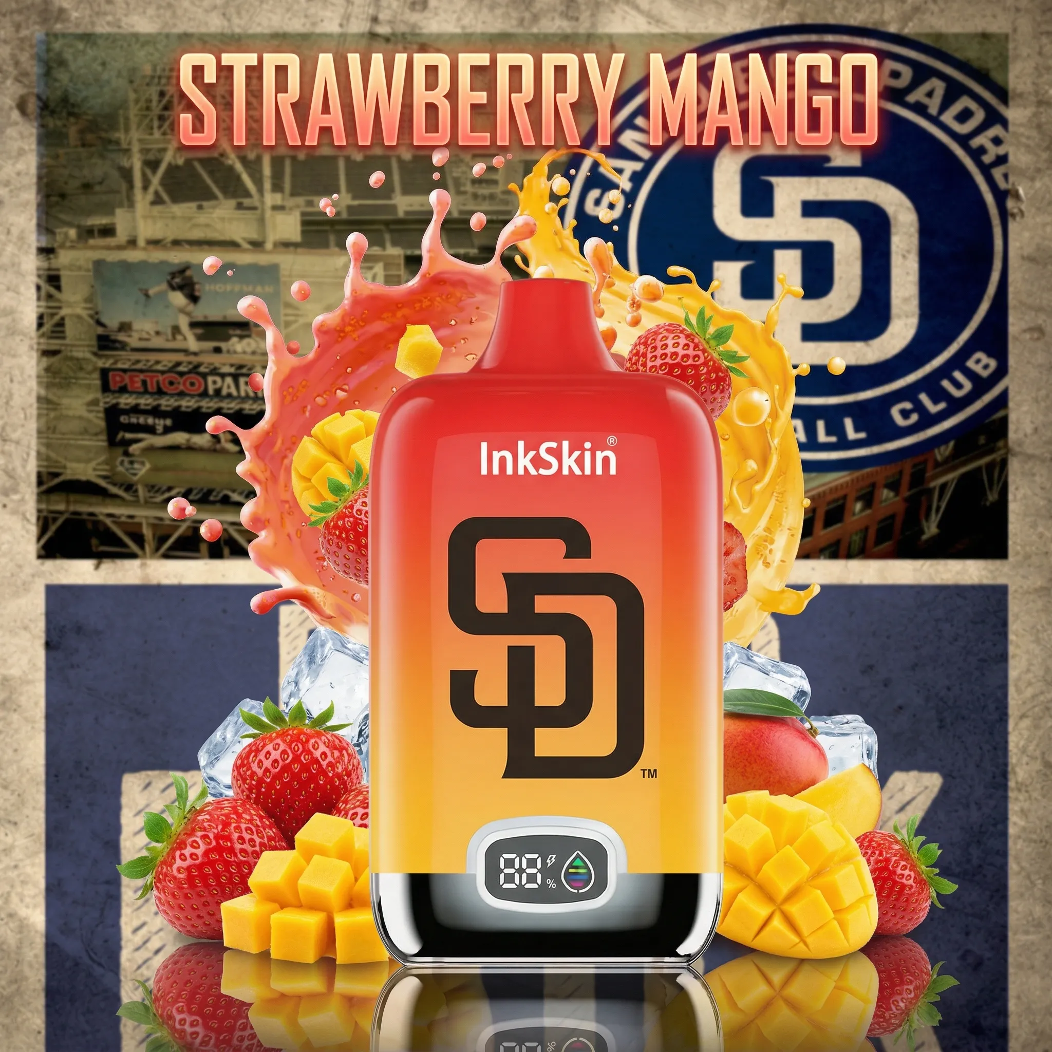 San Diego Padres - ⭐InkSkin Digital Box 12000 Puffs - 10+ Flavour Choices ??? San Diego Padres - ⭐InkSkin Digital Box 12000 Puffs - 10+ Flavour Choices ???