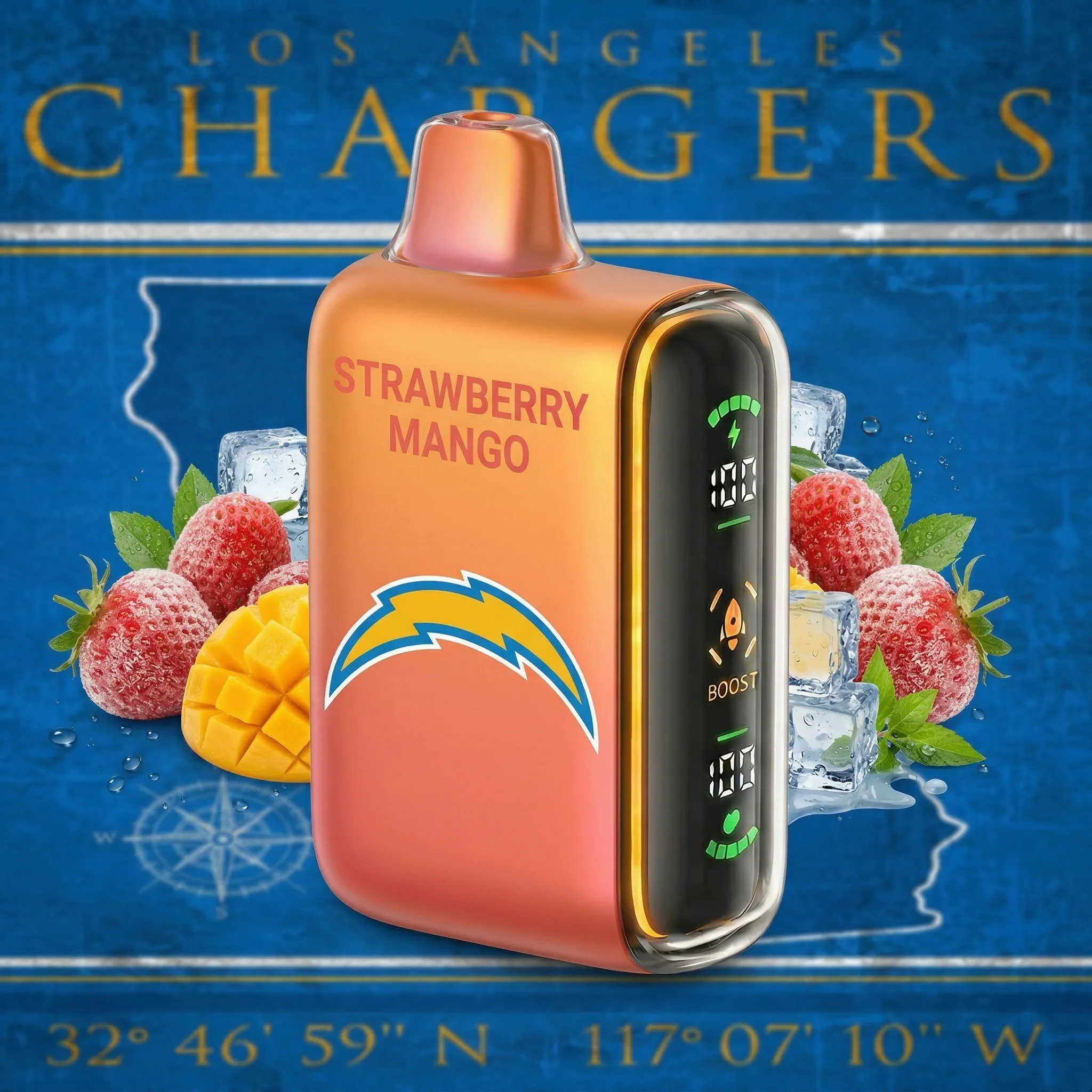 Los Angeles Chargers - ?InkSkin Pulse 15000 Puffs new - 10+ Flavour Choices ???