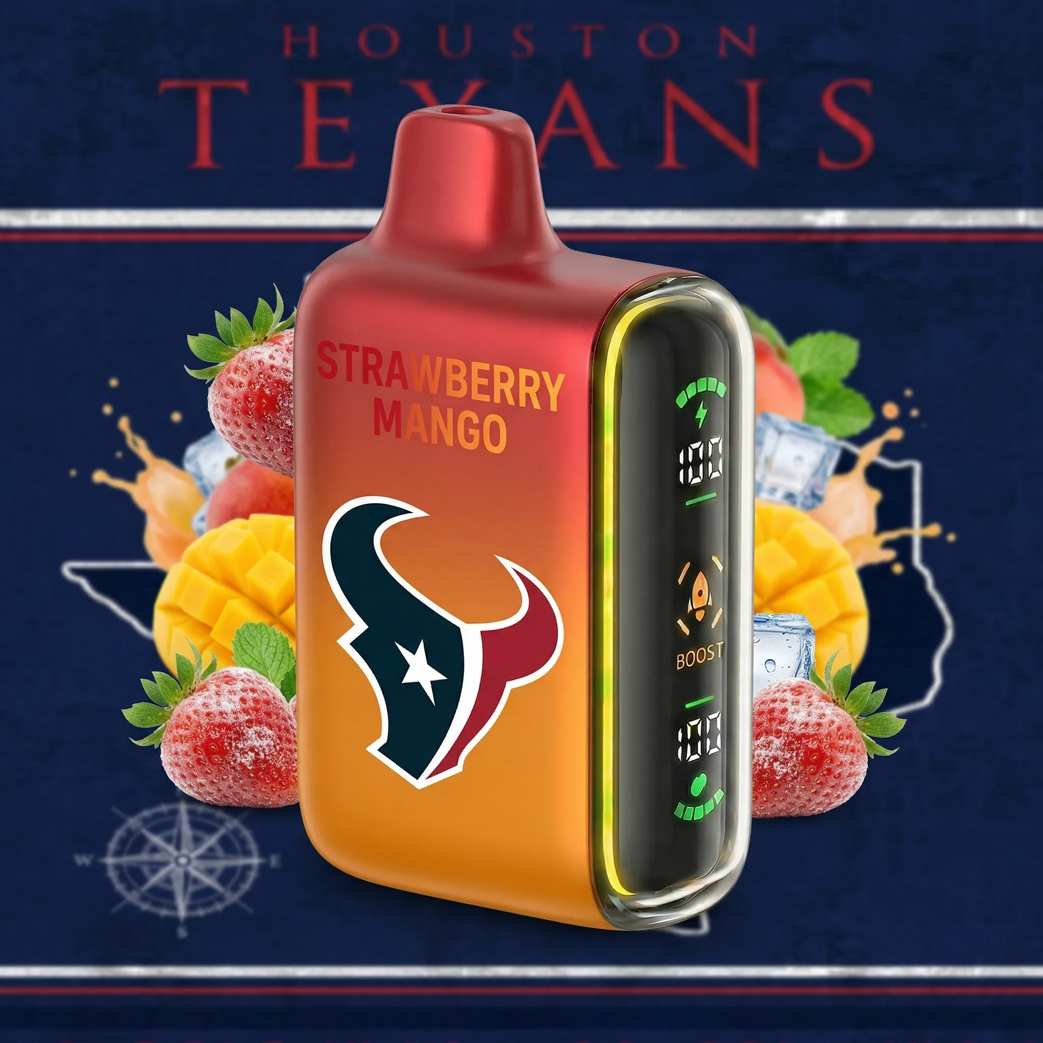 Houston Texans - ?InkSkin Pulse 15000 Puffs new - 10+ Flavour Choices ???