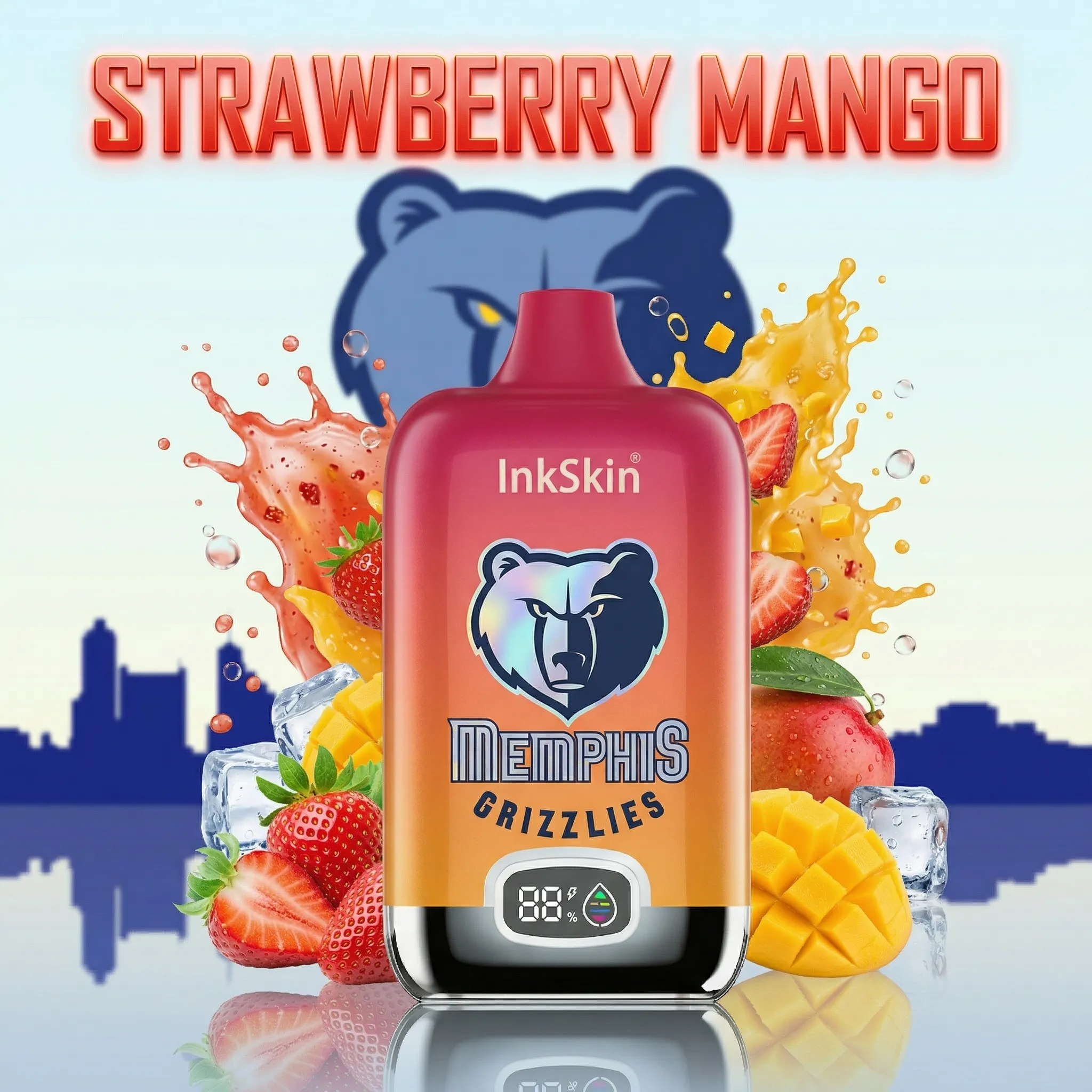 Grizzlies - ⭐InkSkin Digital Box 12000 Puffs - 10+ Flavour Choices ??? Grizzlies - ⭐InkSkin Digital Box 12000 Puffs - 10+ Flavour Choices ???