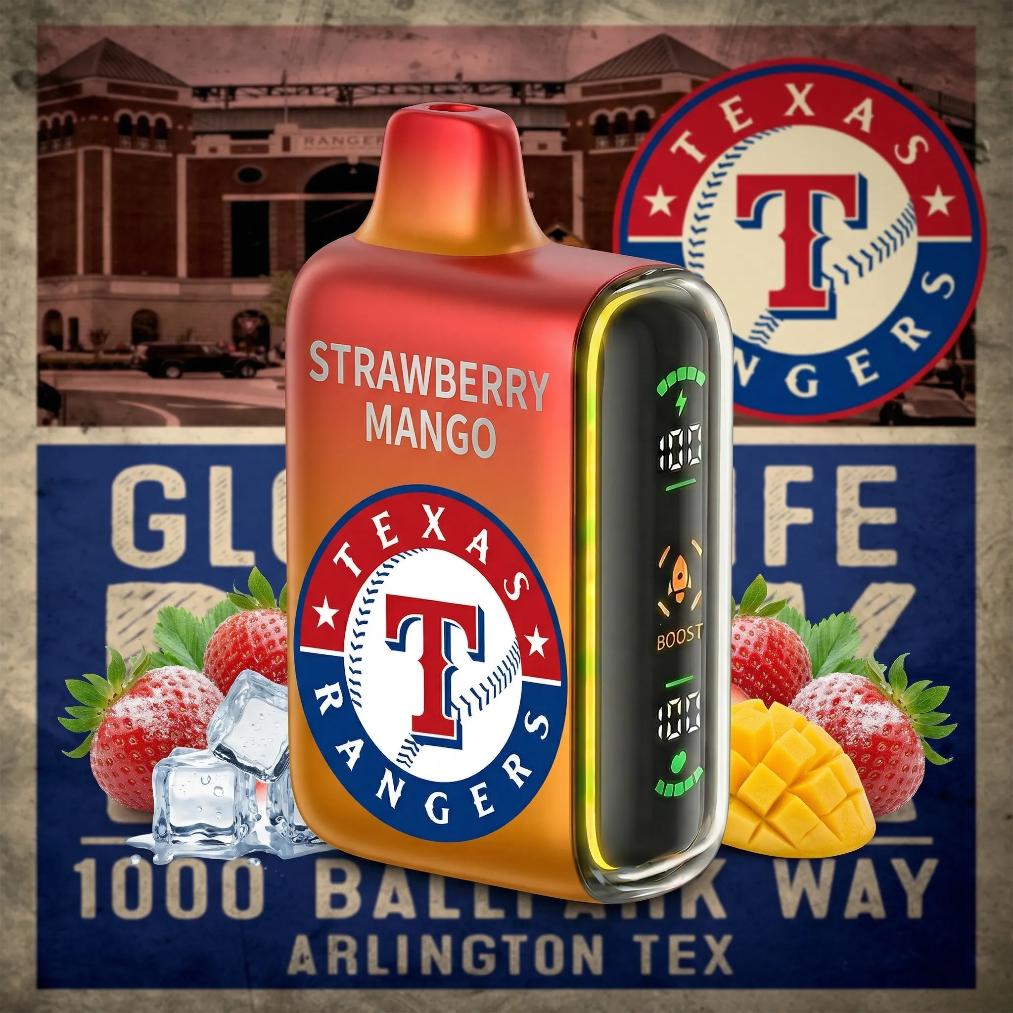 Texas Rangers - ?InkSkin Pulse 15000 Puffs new - 10+ Flavour Choices ???