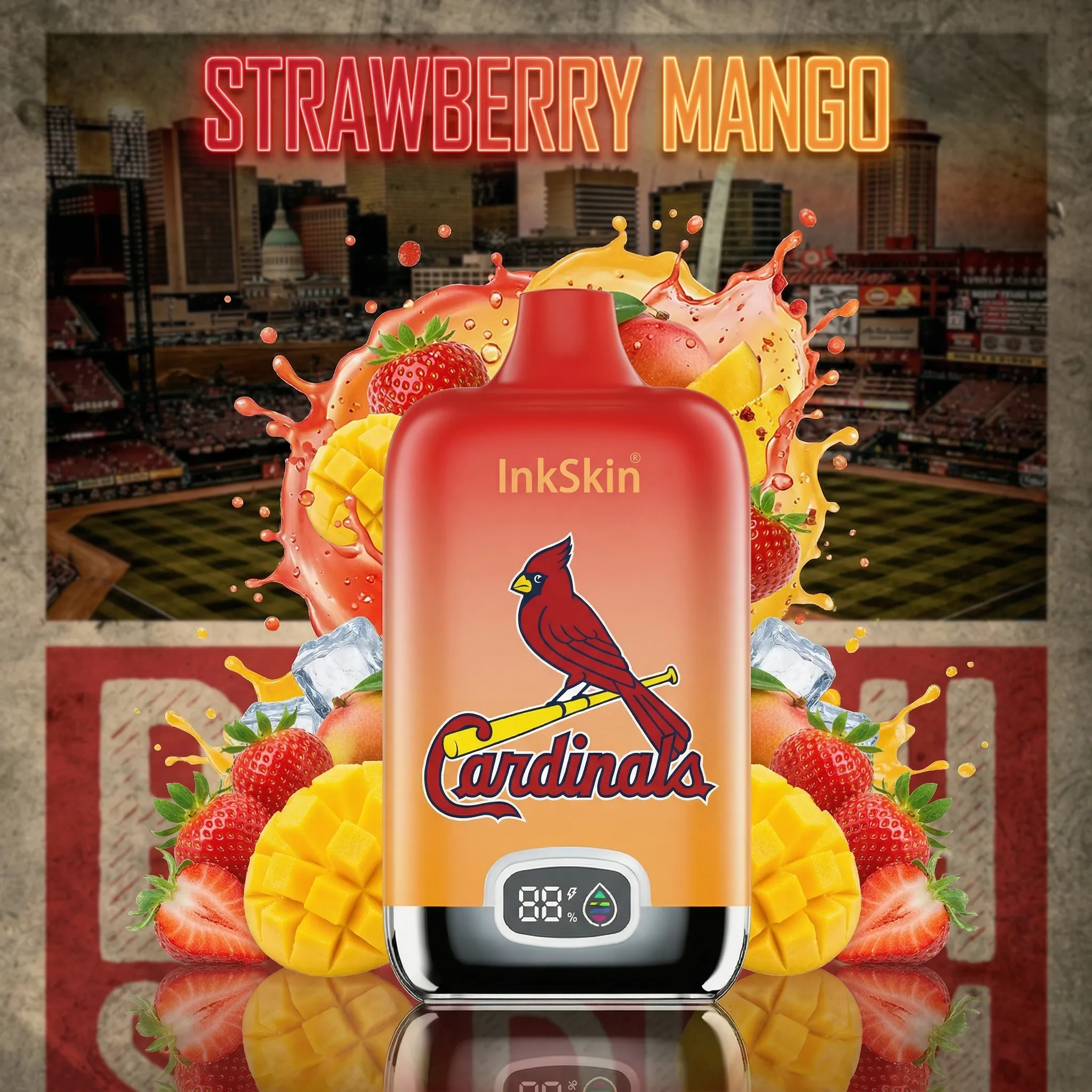 St Louis Cardinals - ⭐InkSkin Digital Box 12000 Puffs - 10+ Flavour Choices ??? St Louis Cardinals - ⭐InkSkin Digital Box 12000 Puffs - 10+ Flavour Choices ???
