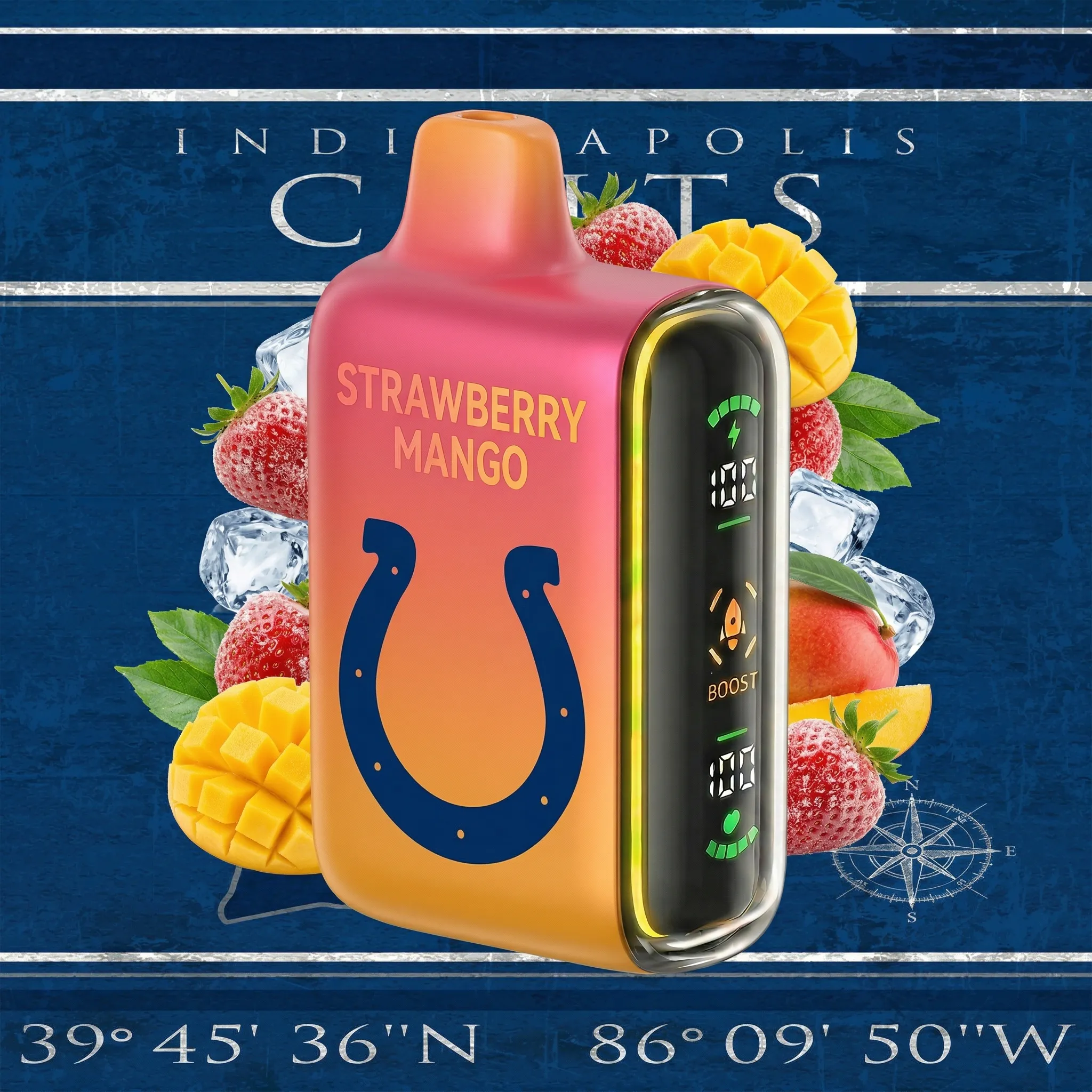 Indianapolis Colts - ?InkSkin Pulse 15000 Puffs new - 10+ Flavour Choices ???