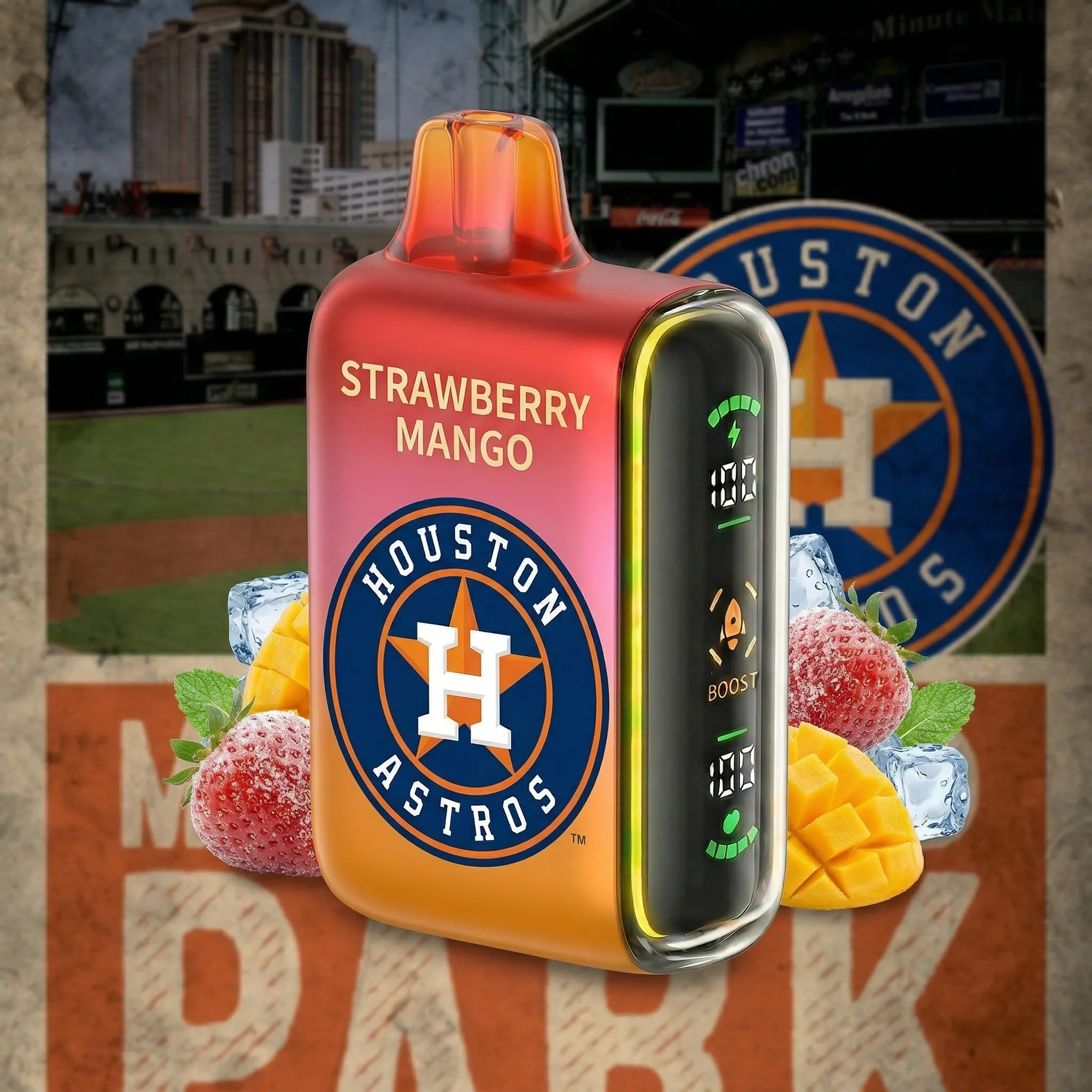 Houston Astros - ?InkSkin Pulse 15000 Puffs new - 10+ Flavour Choices ???