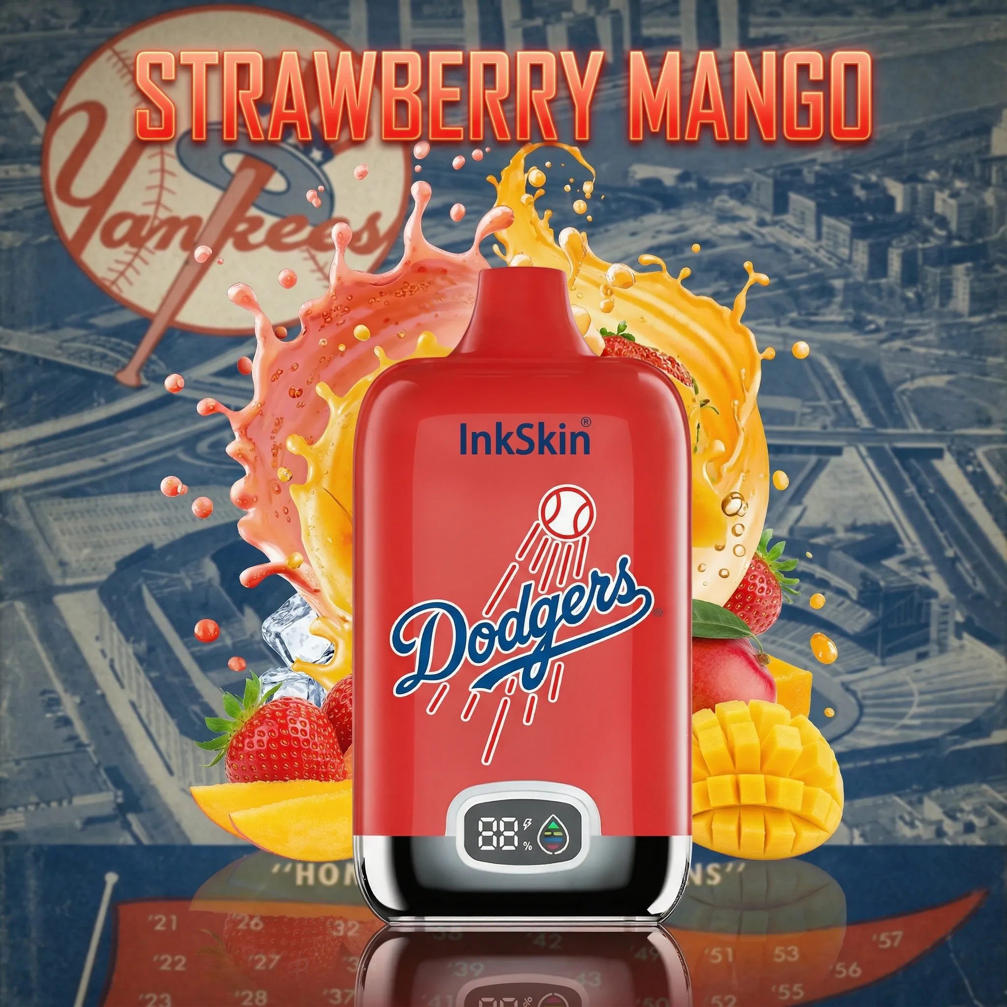 Los Angeles Dodgers - ⭐InkSkin Digital Box 12000 Puffs - 10+ Flavour Choices ??? Los Angeles Dodgers - ⭐InkSkin Digital Box 12000 Puffs - 10+ Flavour Choices ???