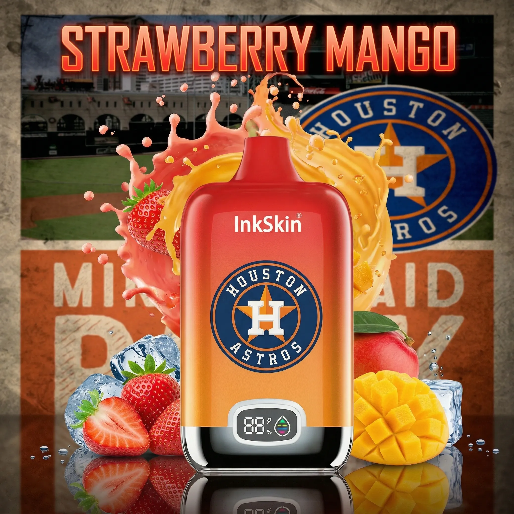Houston Astros - ⭐InkSkin Digital Box 12000 Puffs - 10+ Flavour Choices ???
