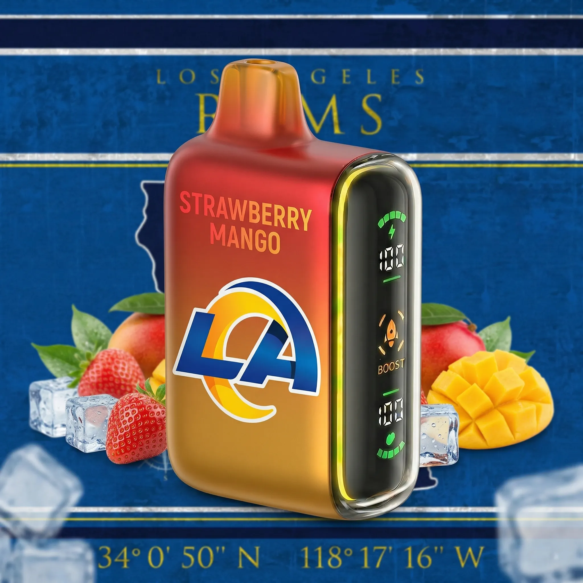 Los Angeles Rams - ?InkSkin Pulse 15000 Puffs new - 10+ Flavour Choices ???