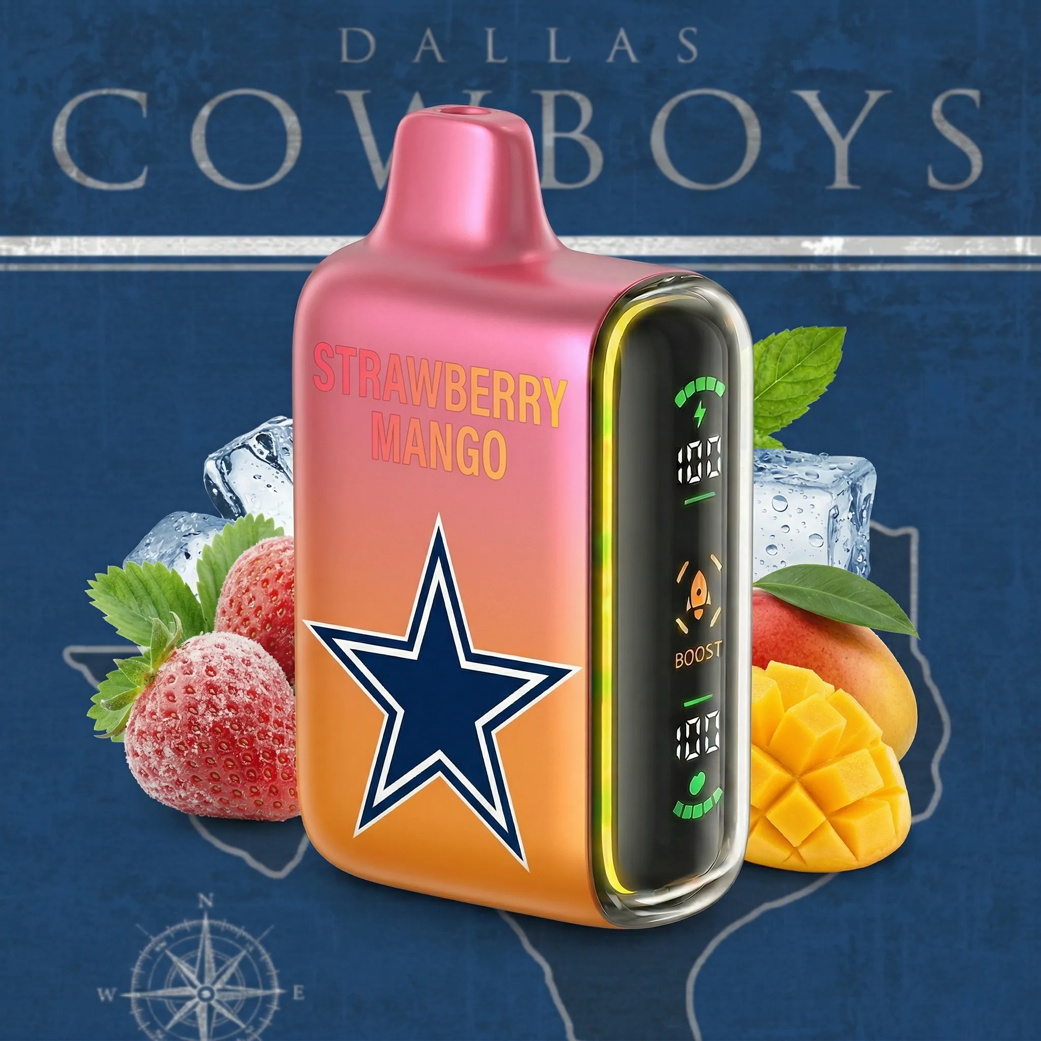 Dallas Cowboys - ?InkSkin Pulse 15000 Puffs new - 10+ Flavour Choices ???