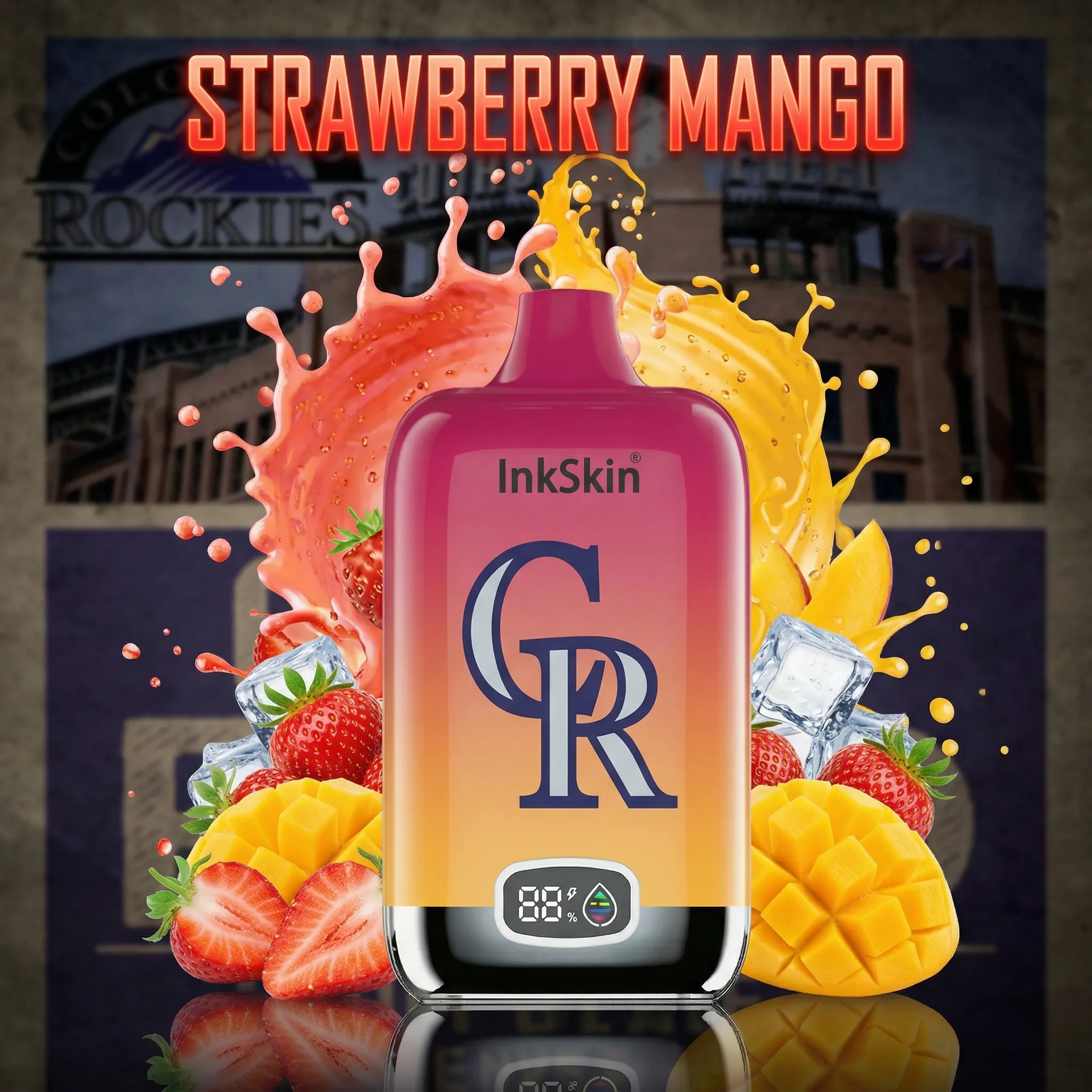 Colorado Rockies - ⭐InkSkin Digital Box 12000 Puffs - 10+ Flavour Choices ???