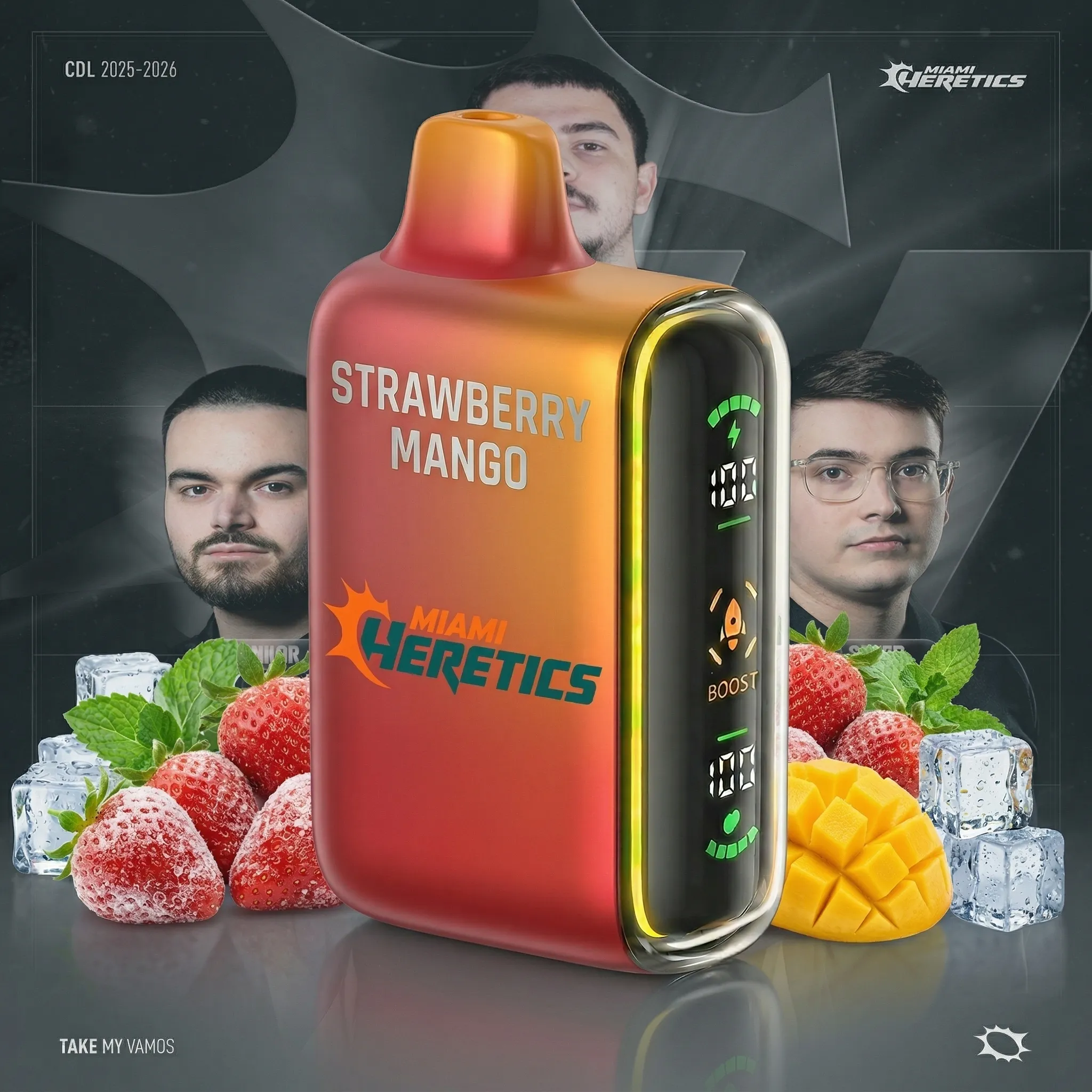 Miami Heretics team - ?InkSkin Pulse 15000 Puffs new - 10+ Flavour Choices ???
