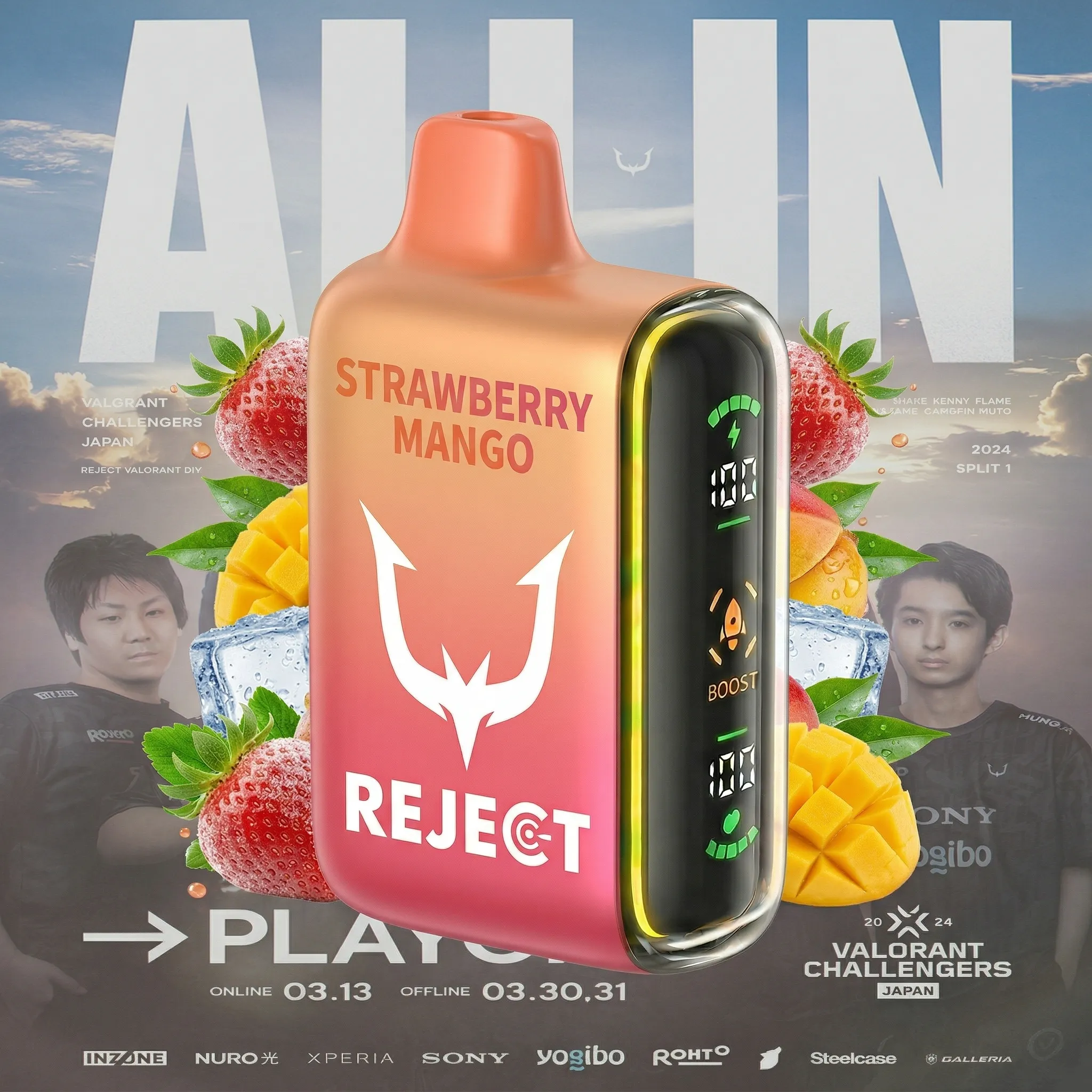 REJECT team - ?InkSkin Pulse 15000 Puffs new - 10+ Flavour Choices ???