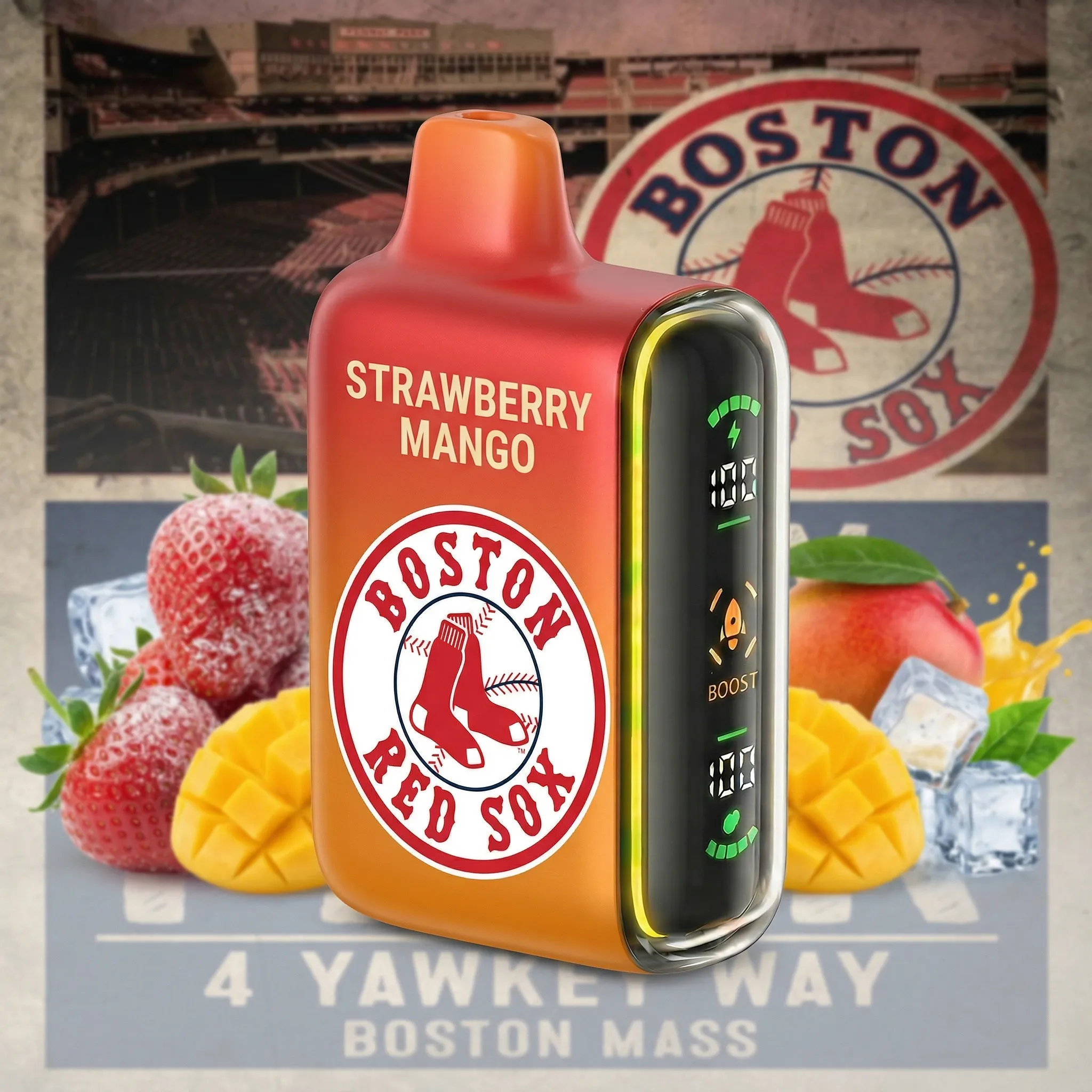 Boston Red Sox - ?InkSkin Pulse 15000 Puffs new - 10+ Flavour Choices ???